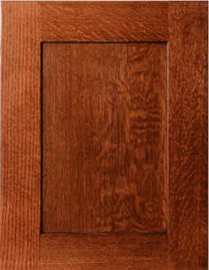 Quarter sawn oak door in mission style