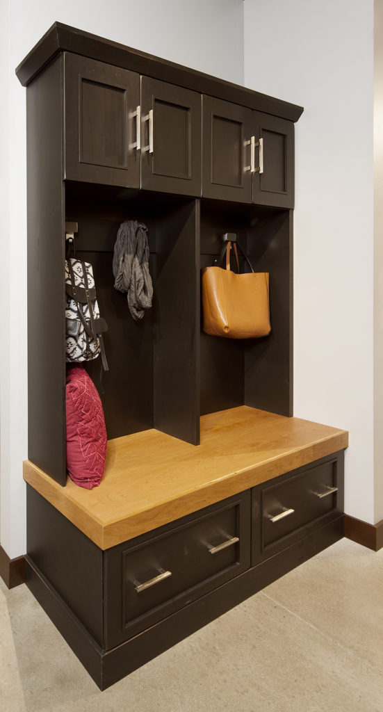 Locker with coat hooks