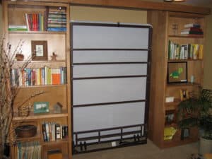 murphy bed with wall cabinets